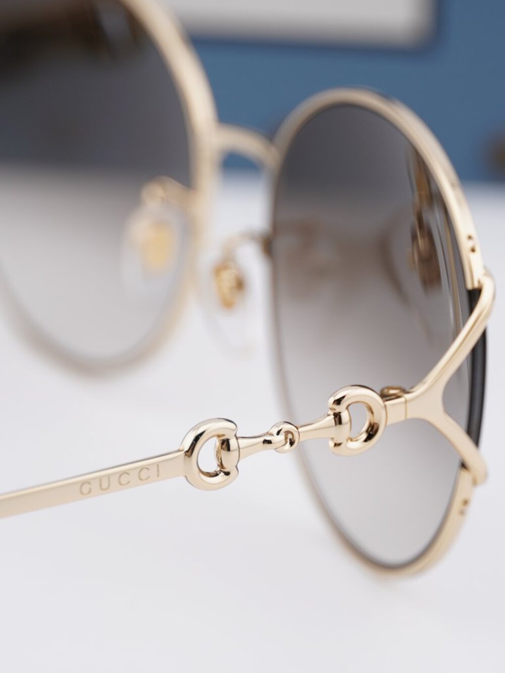 Gucci GG1017SK 003 Round Sunglasses - Gold / Brown - Picture 10 of 12